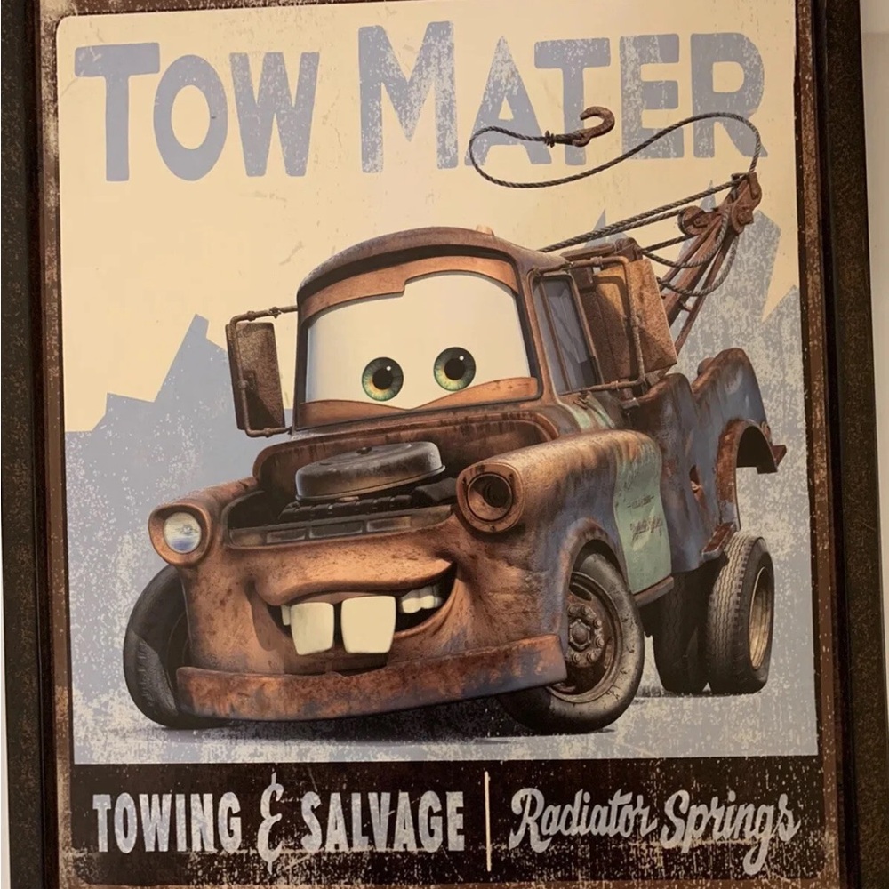 Charming Tow‎ Mater Wall Art Decor